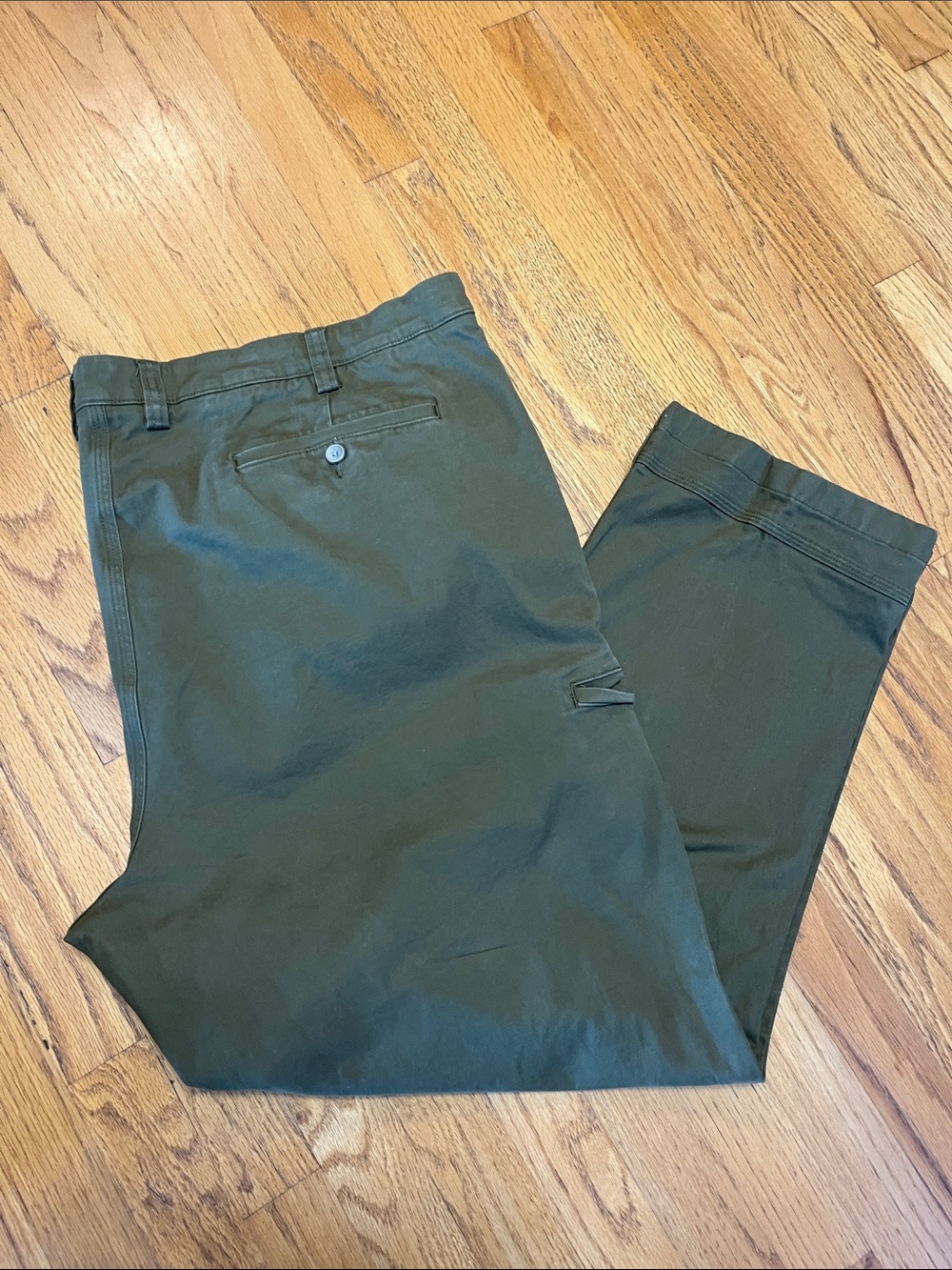 -Duluth Trading Flex Ballroom Khakis Relaxed Fit Green Men's Pants W/48 L/30 - Picture 8 of 11